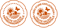 logos Haute valeur environnementale et Issue d'une exploitation Haute valeur environnementale